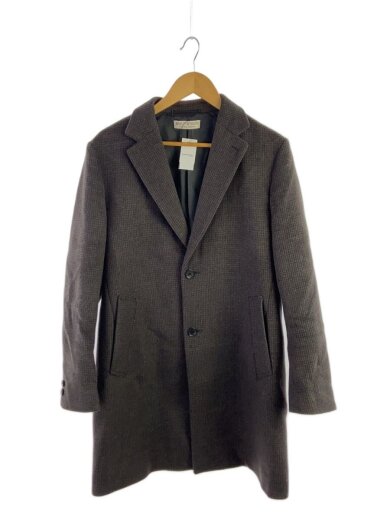 商品画像：チェスターコート/L/ウール/BRW/チェック/1225-139-0055 1