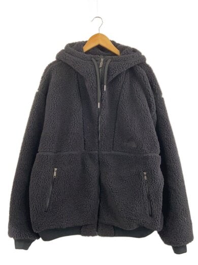 商品画像：エクストリームパイルフーディジャケット/XL/ポリエステル/BLK/無地// 1