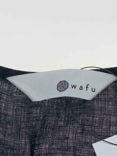 商品画像：長袖ブラウス/1/リネン/BLK/無地/wafu// 3