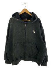 ジップパーカー/L/コットン/BLK/フーディー