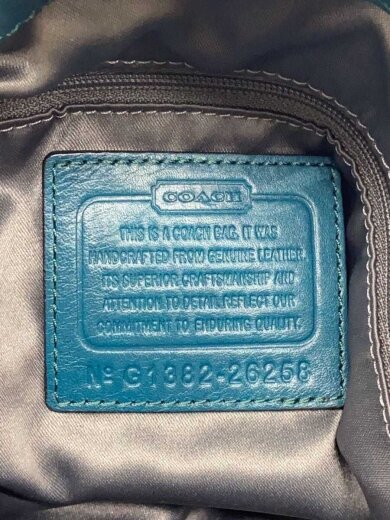 商品画像：ギャザード・ツイスト・レザー・スモール・フィービー_マディソン_ネイビー/レザー/GRN/無 5