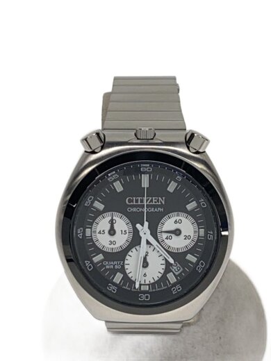 商品画像：ツノクロノ/クォーツ腕時計/アナログ/ステンレス/BLK/SLV/SS/0510-S127718 1