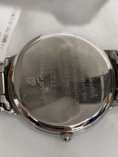 商品画像：ソーラー腕時計/アナログ/ステンレス/WHT/SLV/TT33 3