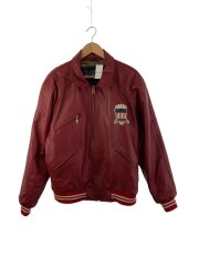 LIGHT SIGNATURE VARSITY JACKET/M/レザー/RED/無地