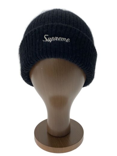 商品画像：loose gauge beanie/ニットキャップ/FREE/アンゴラ/BLK/使用感有 1