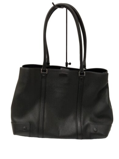 商品画像：トートバッグ/レザー/BLK/無地 1