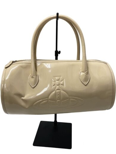 商品画像：ハンドバッグ/エナメル/BEG 1