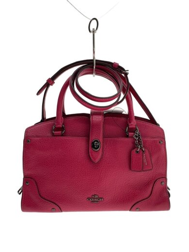 商品画像：サッチェル24/ショルダーバッグ/レザー/PNK/無地 1