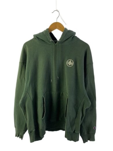 商品画像：Premium REVERSE WEAVE/パーカー/ポリエステル/GRN/無地/リブ破れ/日焼け 1