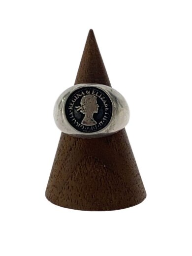 商品画像：リング/SILVER/7号/SLV/メンズ/ブラスオーバル6ペンス 1