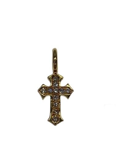 商品画像：Little Cross Charm/K18Yellow Gold w/Diamond/ラインストーン/GLD/メンズ// 1