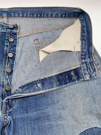 商品画像：70s/VT/501/BIGE/後期/実寸W37/デニム/IDG/平行ステッチ/リペア多/ボタン裏// 3