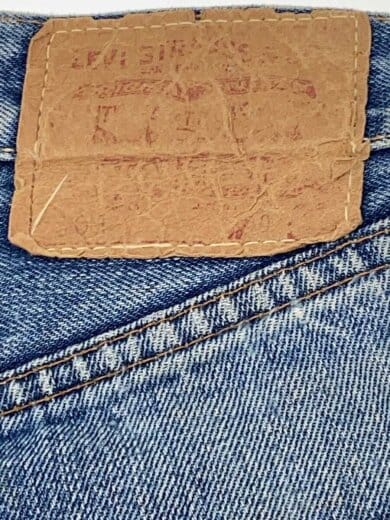 商品画像：70s/VT/501/BIGE/後期/実寸W37/デニム/IDG/平行ステッチ/リペア多/ボタン裏// 4