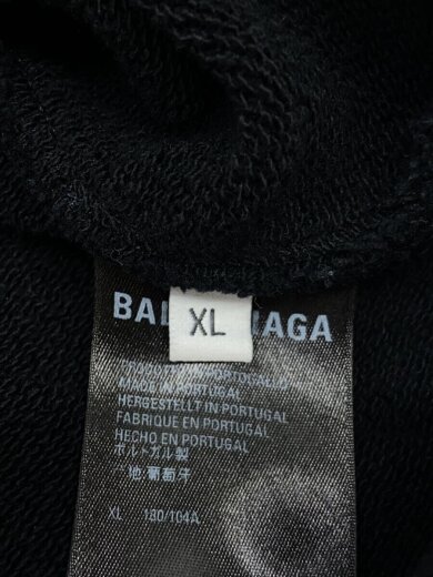 画像：BALENCIAGAジップパーカー/641659 TIV55 1070/XL/コットン/BLK/無地//4