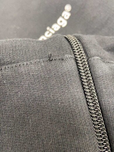 画像：BALENCIAGAジップパーカー/641659 TIV55 1070/XL/コットン/BLK/無地//7