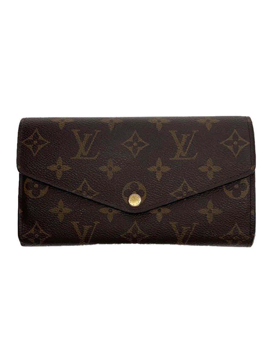 LOUIS VUITTON / 2)ポルト・フォイユ・サラ_モノグラム・キャンバス_BRW_ブラウン/PVC/BRW/メンズ