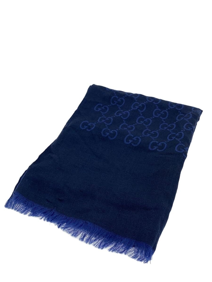 GUCCI / ストール/ウール/BLU/総柄/レディース/165903