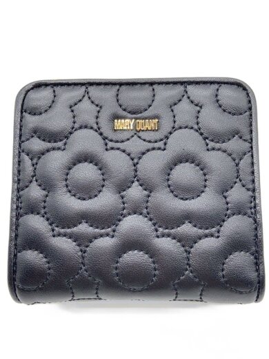 画像：MARY QUANT2つ折り財布/BLK/花柄/レディース1