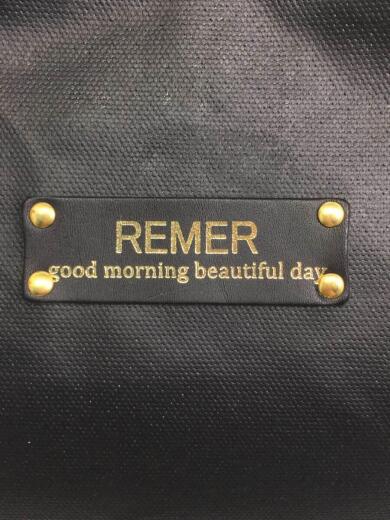 画像：remerトートバッグ/PVC/BLK/無地5
