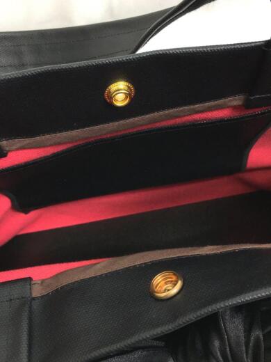 画像：remerトートバッグ/PVC/BLK/無地9