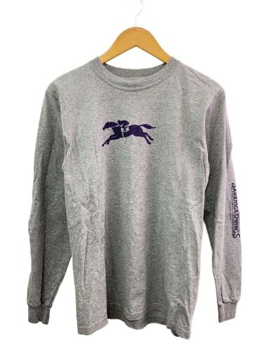 商品画像：長袖Tシャツ/S/コットン/GRY/無地 1