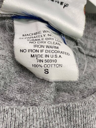 商品画像：長袖Tシャツ/S/コットン/GRY/無地 4