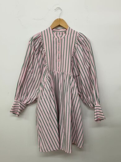 商品画像：長袖ワンピース/38/コットン/PNK/ストライプ/184108033 1