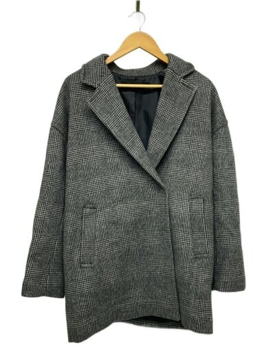 商品画像：コート/38/ウール/GRY/チェック/22-020-400-9041-3-0 1