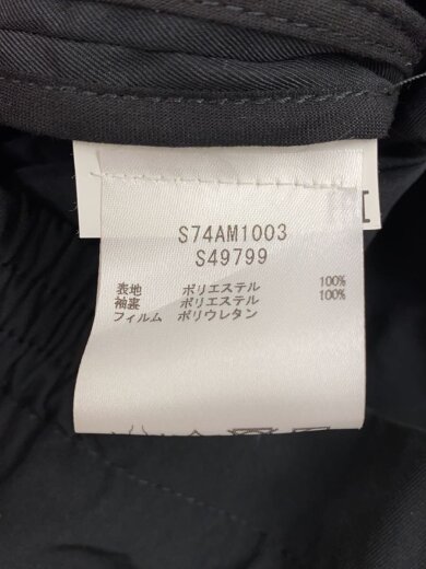 商品画像：ジャケット/44/ポリエステル/BLK/無地/S74AM1003 4