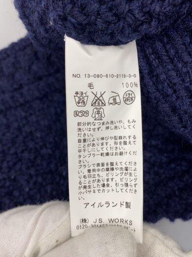 商品画像：カーディガン(厚手)/--/ウール/NVY/13-080-610-2115-3-0 4