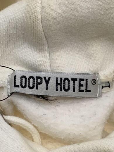 画像：LOOPY HOTELパーカー/L/コットン/WHT3