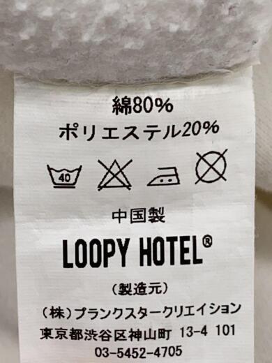 画像：LOOPY HOTELパーカー/L/コットン/WHT4
