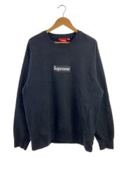 18AW/BOX LOGO CREWNECK/XL/コットン/BLK