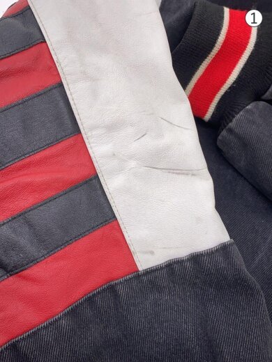 画像：JEFF HAMILTONスタジャン/L/レザー/BLK//6