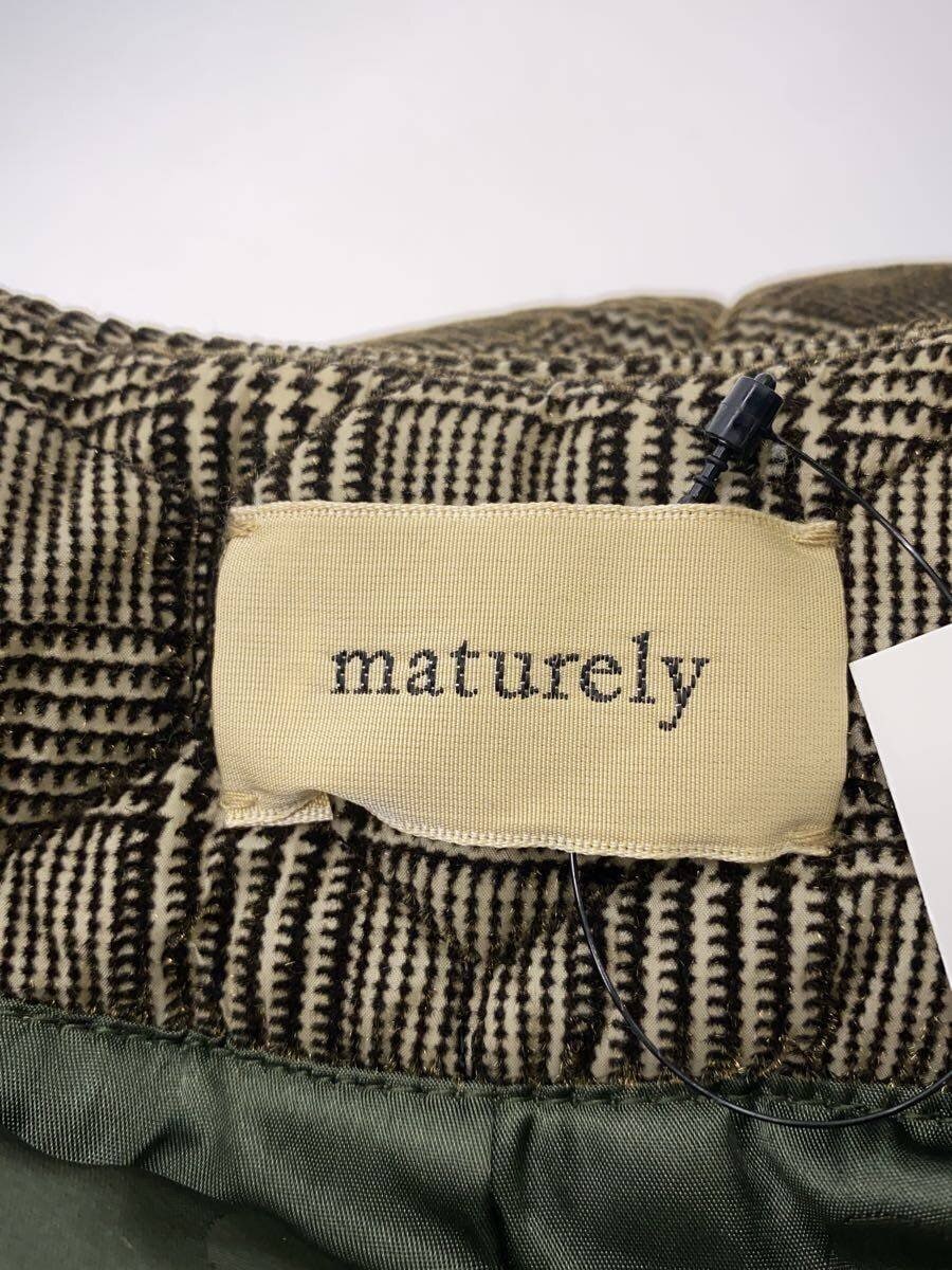 maturely / 2way Quilt Vest/ナイロン/BRW/チェック/13-06-0045-803//