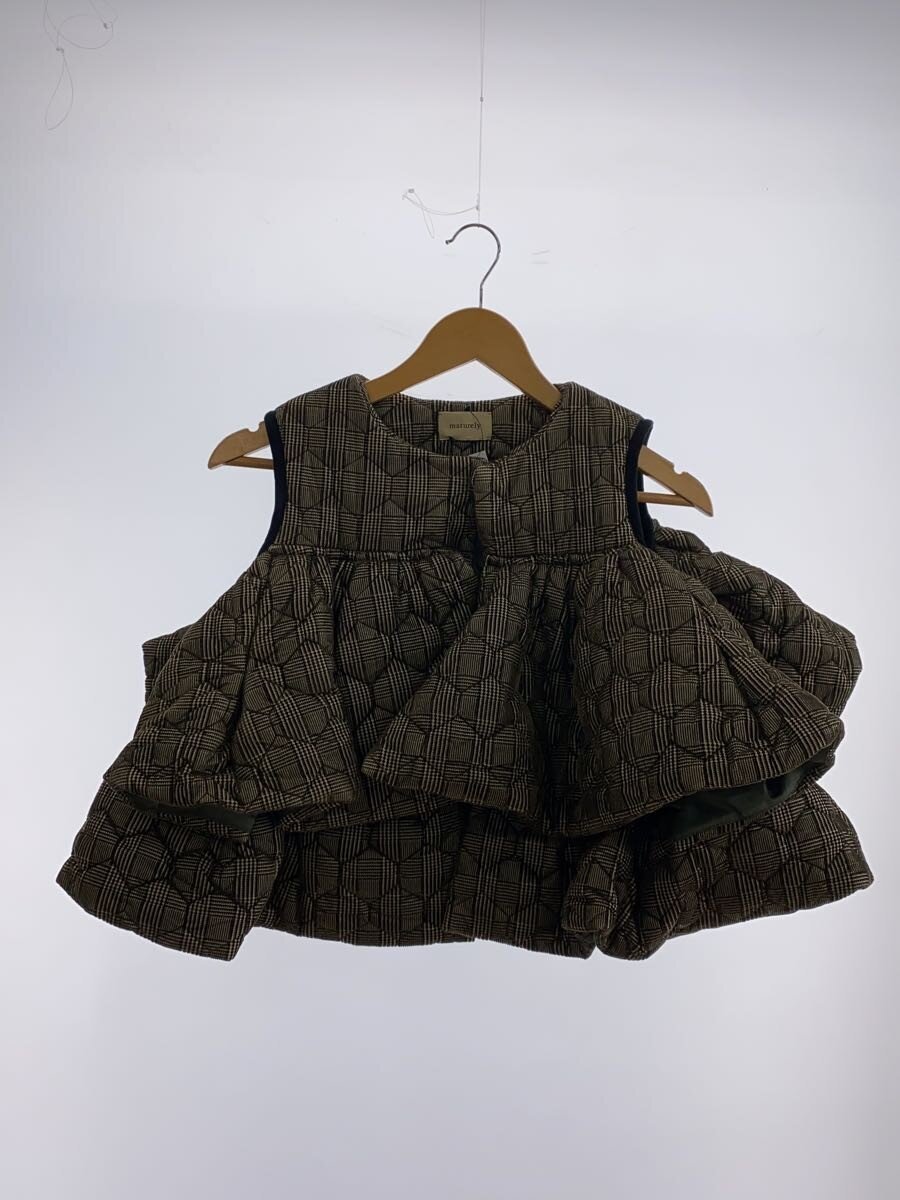 maturely / 2way Quilt Vest/ナイロン/BRW/チェック/13-06-0045-803//