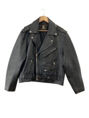 ダブルライダースジャケット/42/レザー/BLK
