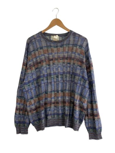 商品画像：CARROLL&CO/ニット・セーター(薄手)/XL/レーヨン/BLU/チェック 1