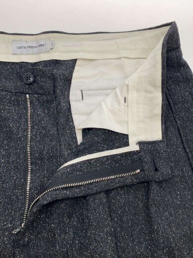 商品画像：ボトム/L/ウール/BLK/ヘリンボーンホツレ有/裾擦れ有/Silk Nep Herringbone 2// 3