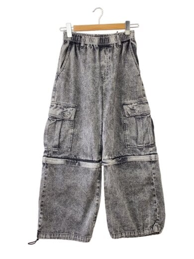 商品画像：WASHED 2WAY WIDE LEG CARGO PANTSボトム/S/コットン/GRY/105253031001// 1