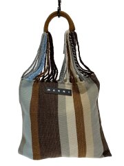 フラワーカフェ/ハンモックバッグ/トートバッグ/コットン/BRD/ストライプ/