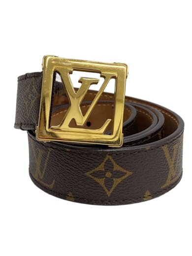 商品画像：サンチュール・フレーム30MM_モノグラム/レザー/BRW/総柄/メンズ// 1