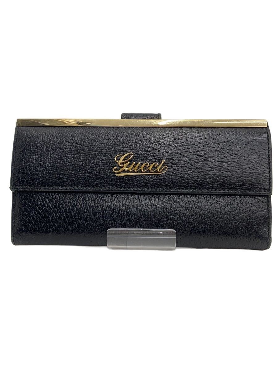 GUCCI / 長財布/レザー/BLK/レディース/170370・493075