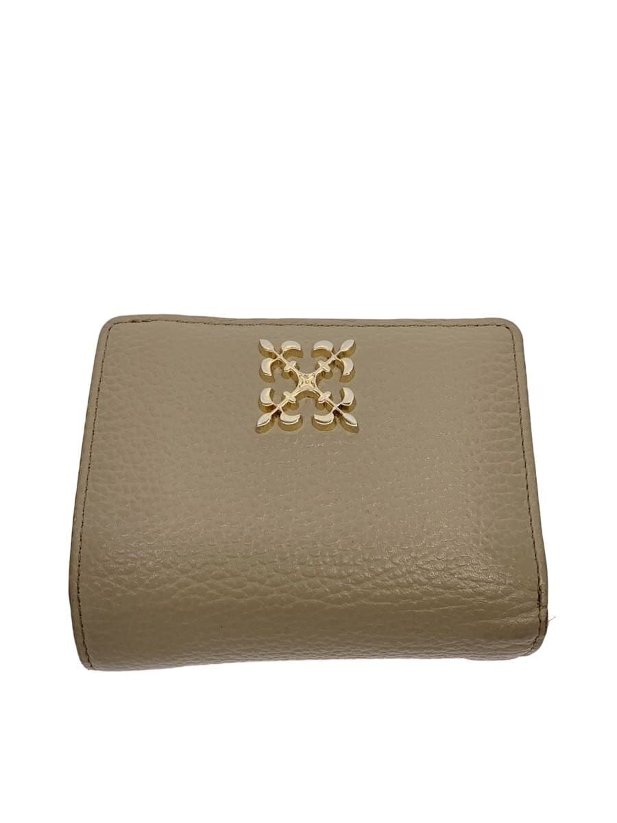 russet / 2つ折り財布/レザー/BEG/無地/レディース