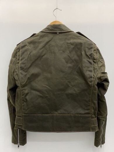 商品画像：ダブルライダースジャケット/40/--/KHK/ワンスター/オイルドコットン 2