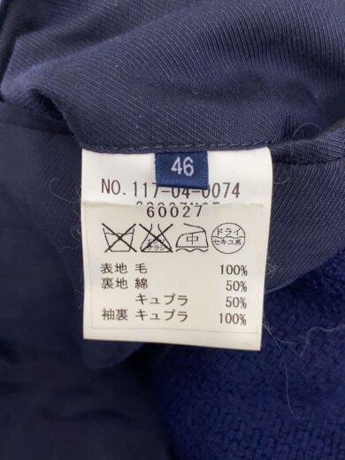 商品画像：テーラードジャケット/46/ウール/NVY/無地/117-04-0074 4