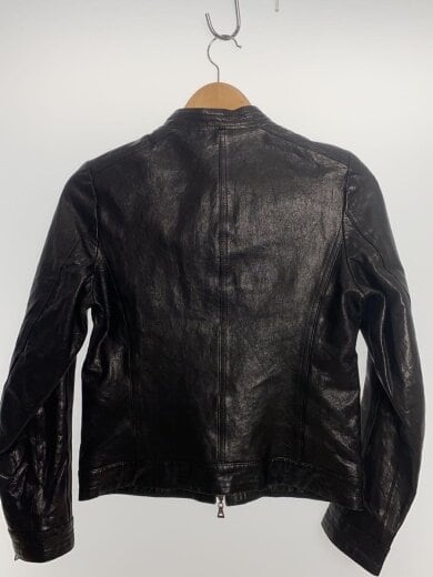 商品画像：ラムレザージャケット/ラムレザーブルゾン/11/羊革/ブラック 2