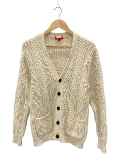 画像：Supremeカーディガン(厚手)/M/ウール/CRM/無地1