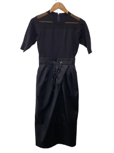 商品画像：7分袖ワンピース/38/レーヨン/BLK/031-5140217 1