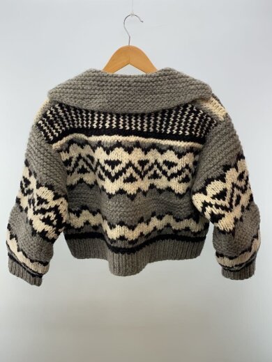 商品画像：カーディガン(厚手)/FREE/ウール/GRY/総柄/010IA270-3501 2